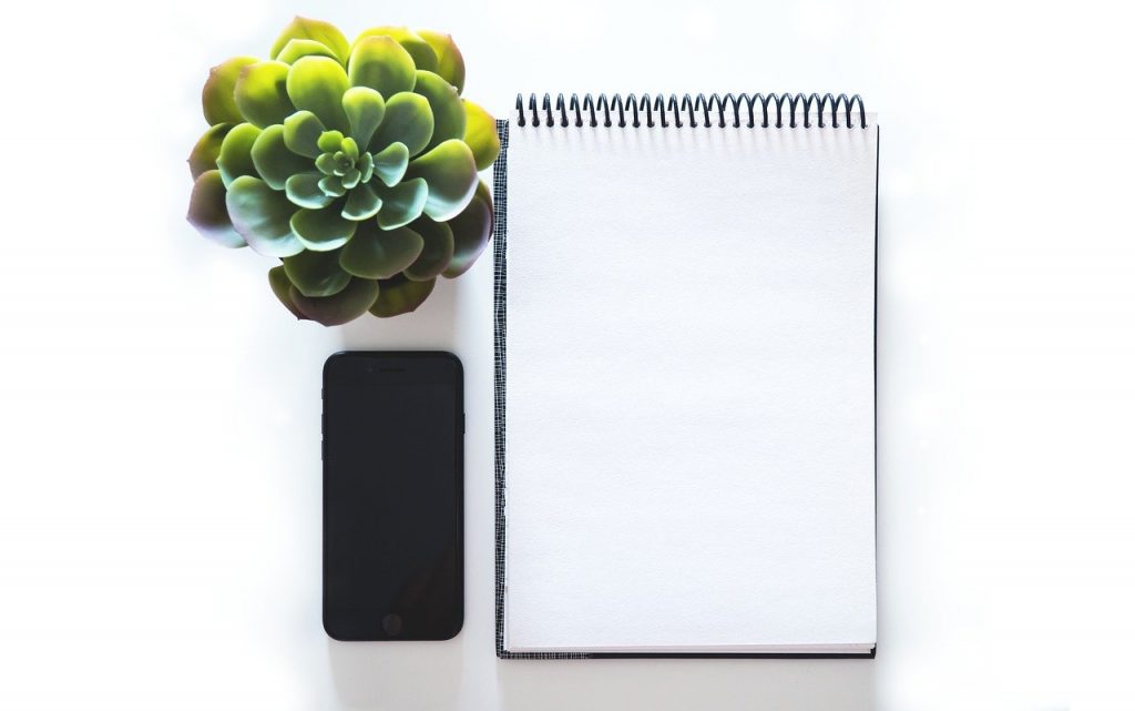 notebook, iphone, phone
